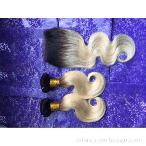 Honey Brown Blonde 1b 613 Straight 4*4 Lace Closure Ombre Human Hair Closure Body Wave Lace Frontal Natural Part Hair Closure